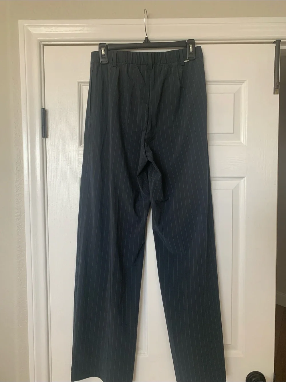 Vuori Wide Leg Pinstripe Pants in Dark Navy pinstripe NWOT